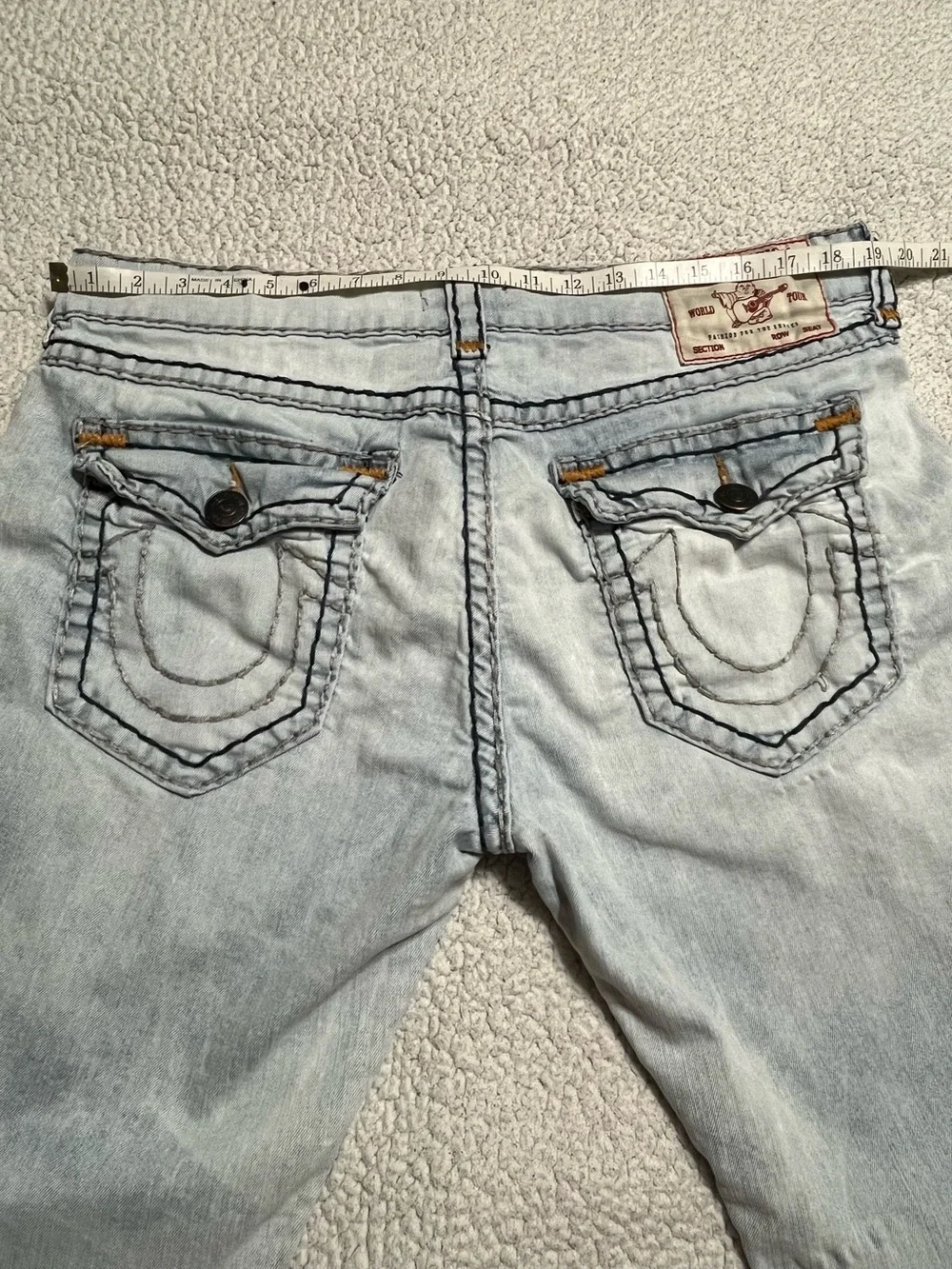 True Religion Ricky Flap Super T Denim Shorts